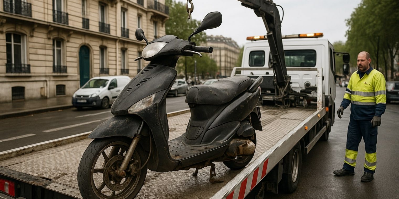 Enlèvement d’épave deux-roues en Île-de-France : Gratuit 7j/7